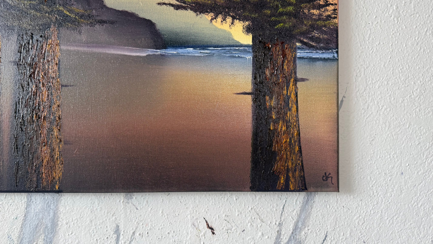Painting #2400 - 16x20" Canvas - Oregon Coast Seascape painted 4-19-26