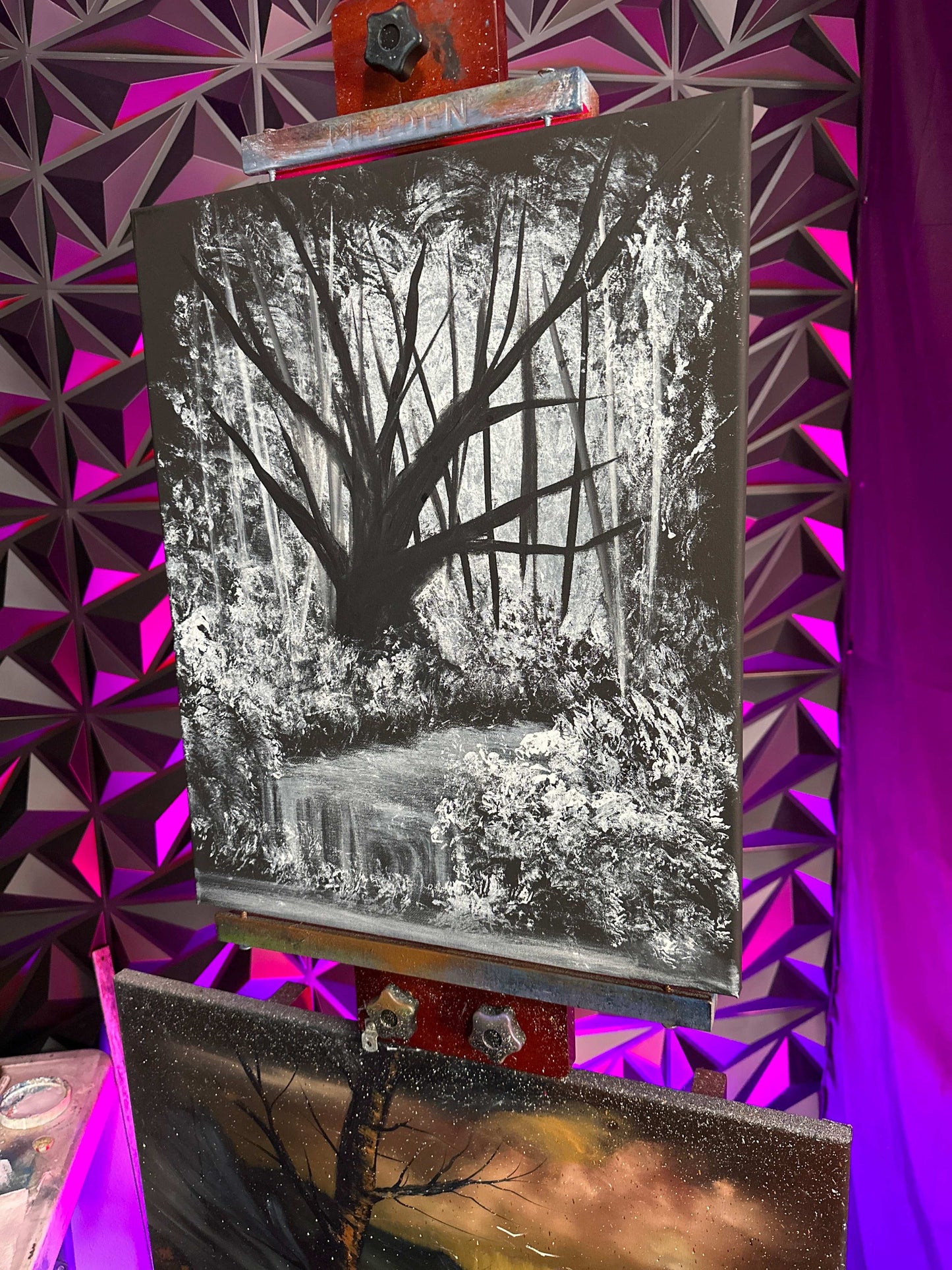 Painting #1502 - 16x20" Canvas - Autumn Forest Landscape