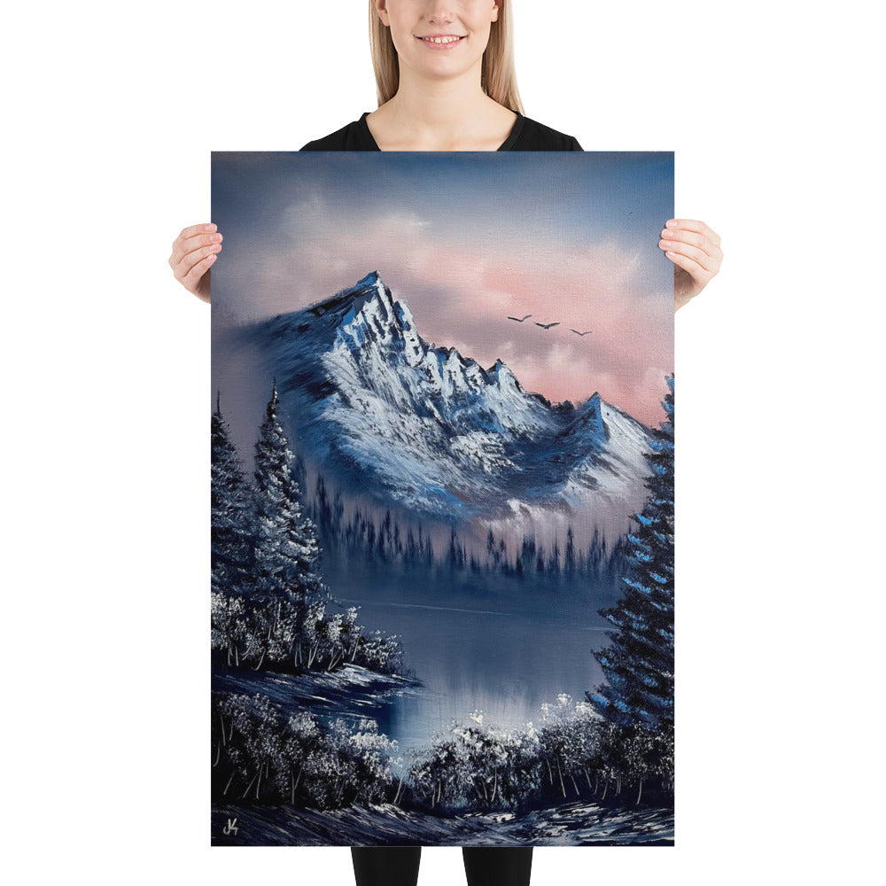 Poster Print - Cold Winter Mountain Landscape by PaintWithJosh - Paint With Josh