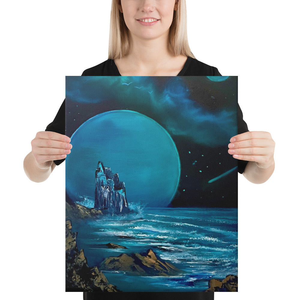 Canvas Print - Crumbled Lighthouse Seascape by PaintWithJosh - Paint With Josh