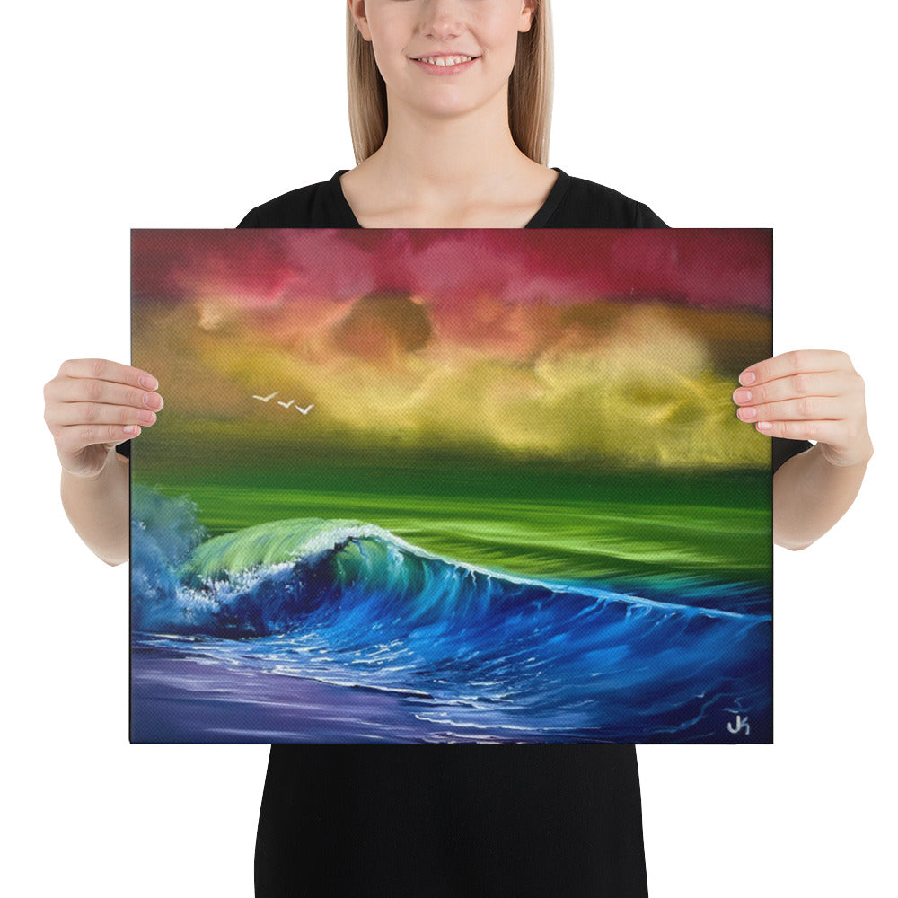 Canvas Print - Pride Flag Seascape by PaintWithJosh - Paint With Josh