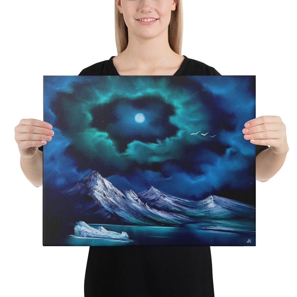 Canvas Print - Alaskan Iceberg Landscape / Cloudscape by PaintWithJosh - Paint With Josh