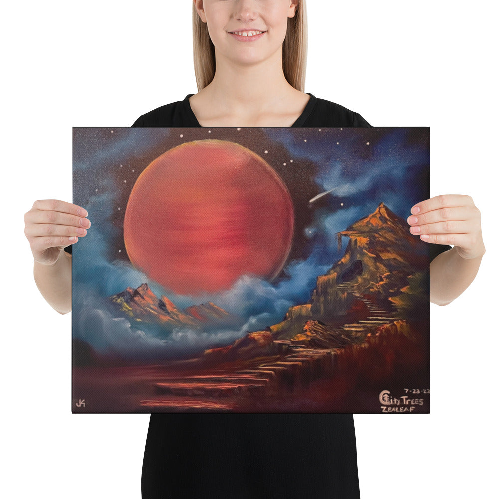 Canvas Print - Journey of Souls - Fantasy Landscape by PaintWithJosh - Paint With Josh
