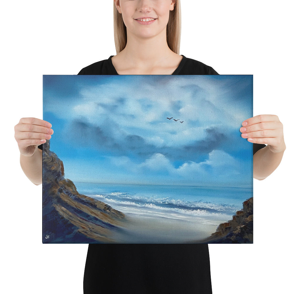 Canvas Print - Hidden Cove Expressionism Seascape by PaintWithJosh - Paint With Josh