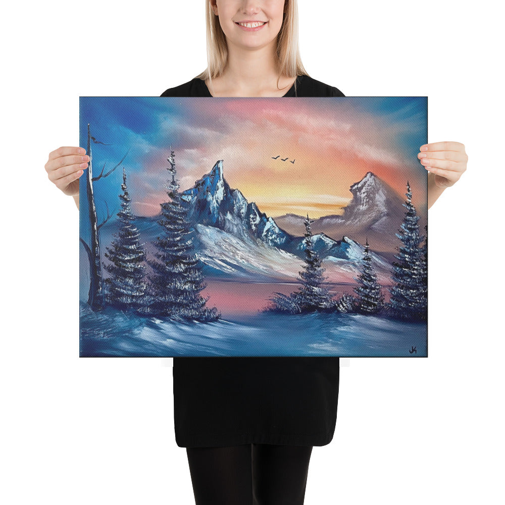 Canvas Print - Sunrise Mountain 3 by PaintWithJosh - Paint With Josh