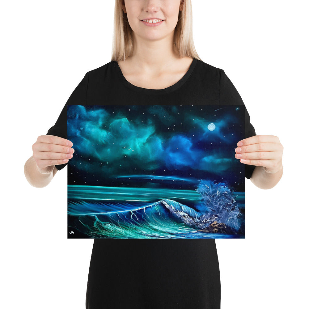 Poster Print - UFO Beach Seascape by PaintWithJosh - Paint With Josh