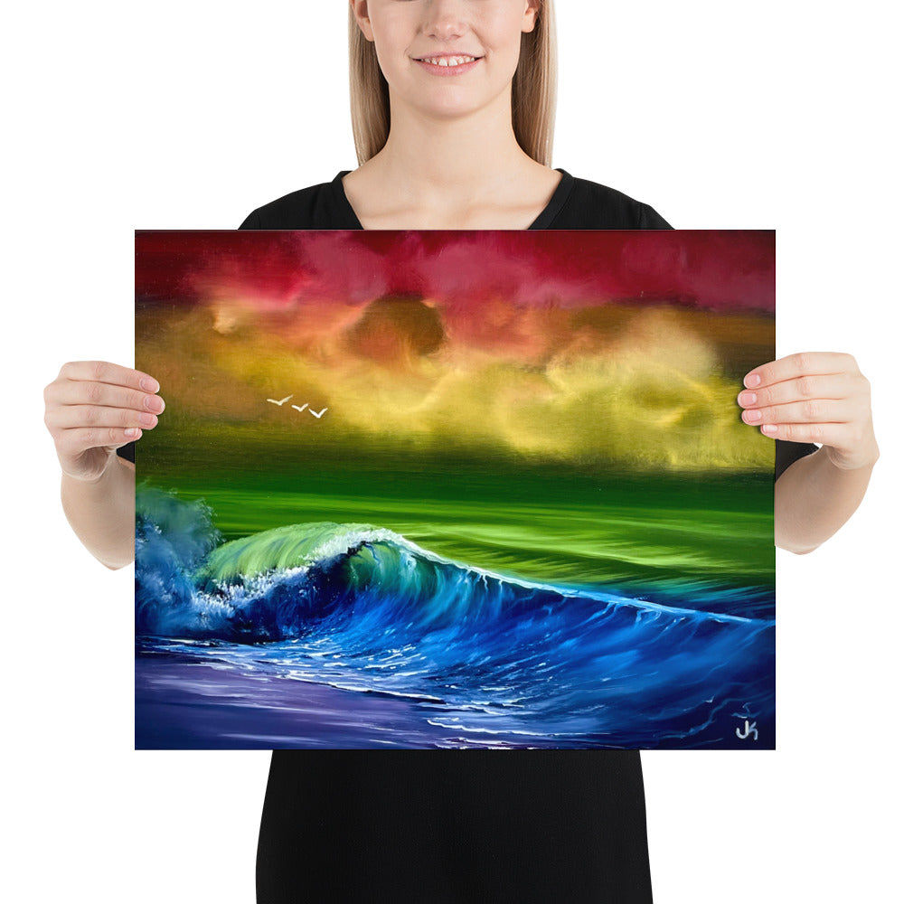 Poster Print - Pride Flag Seascape by PaintWithJosh - Paint With Josh