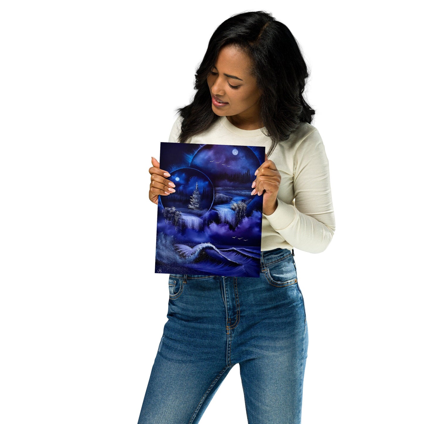 Poster Print - Purple Double Portal Seascape by PaintWithJosh