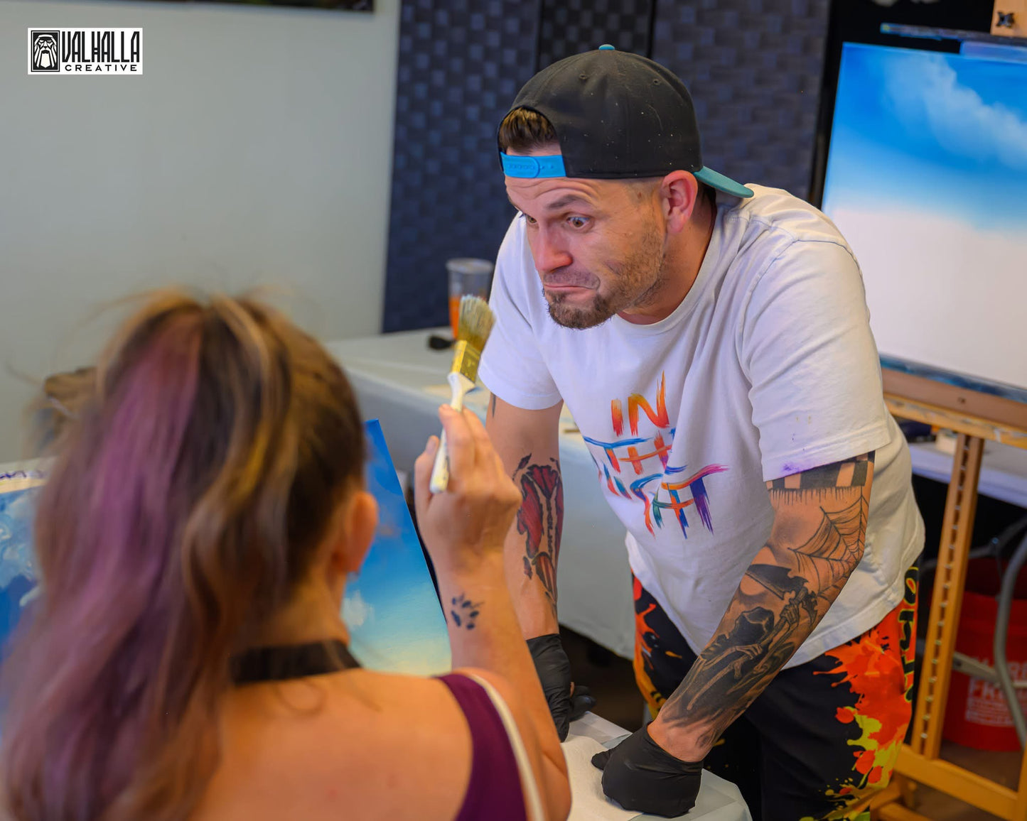 GROUP Painting Class - Night Time Black Canvas Scene with PaintWithJosh