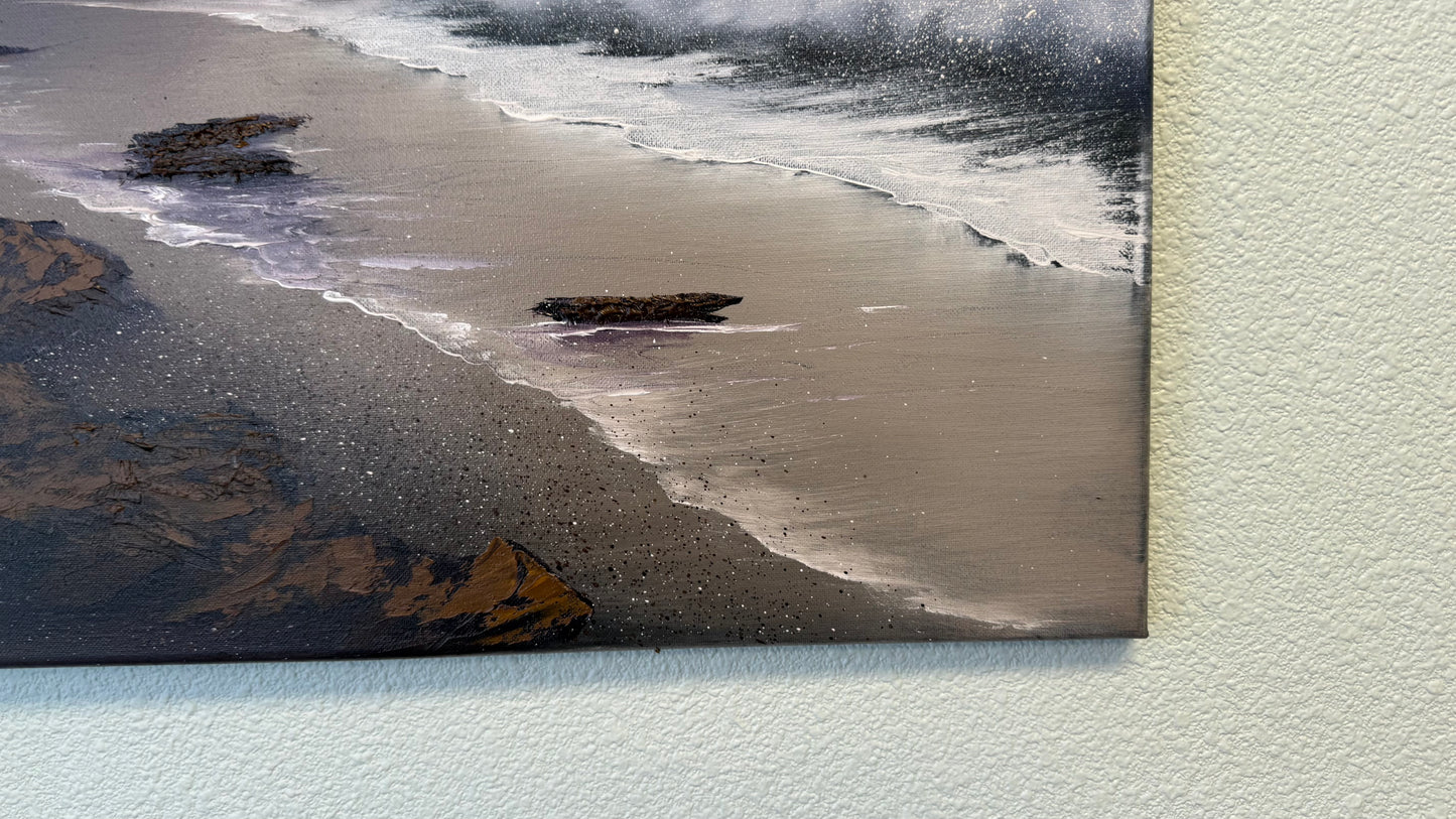 Painting #2107 - 20x24" Canvas - Oregon Coast Seascape painted 10-17-25