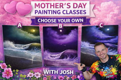 GROUP Painting Class - 6pm - Seascape for Mom with PaintWithJosh Saturday 5-9-26