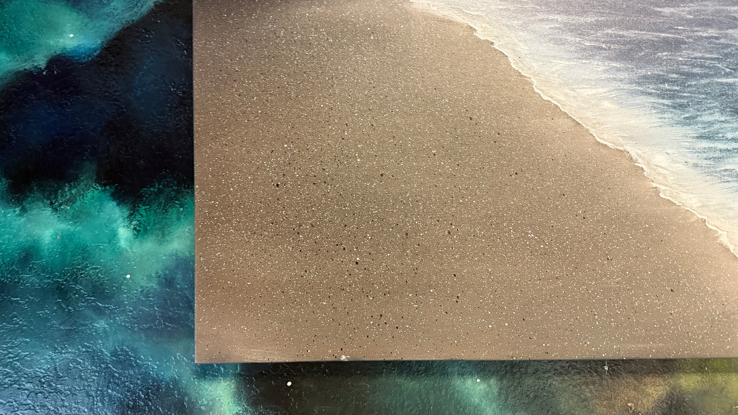 Painting #2268 - 36x36" Pro Series Canvas - Sunset Seascape painted 2-2-26