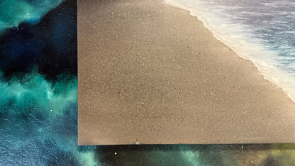 Painting #2268 - 36x36" Pro Series Canvas - Sunset Seascape painted 2-2-26