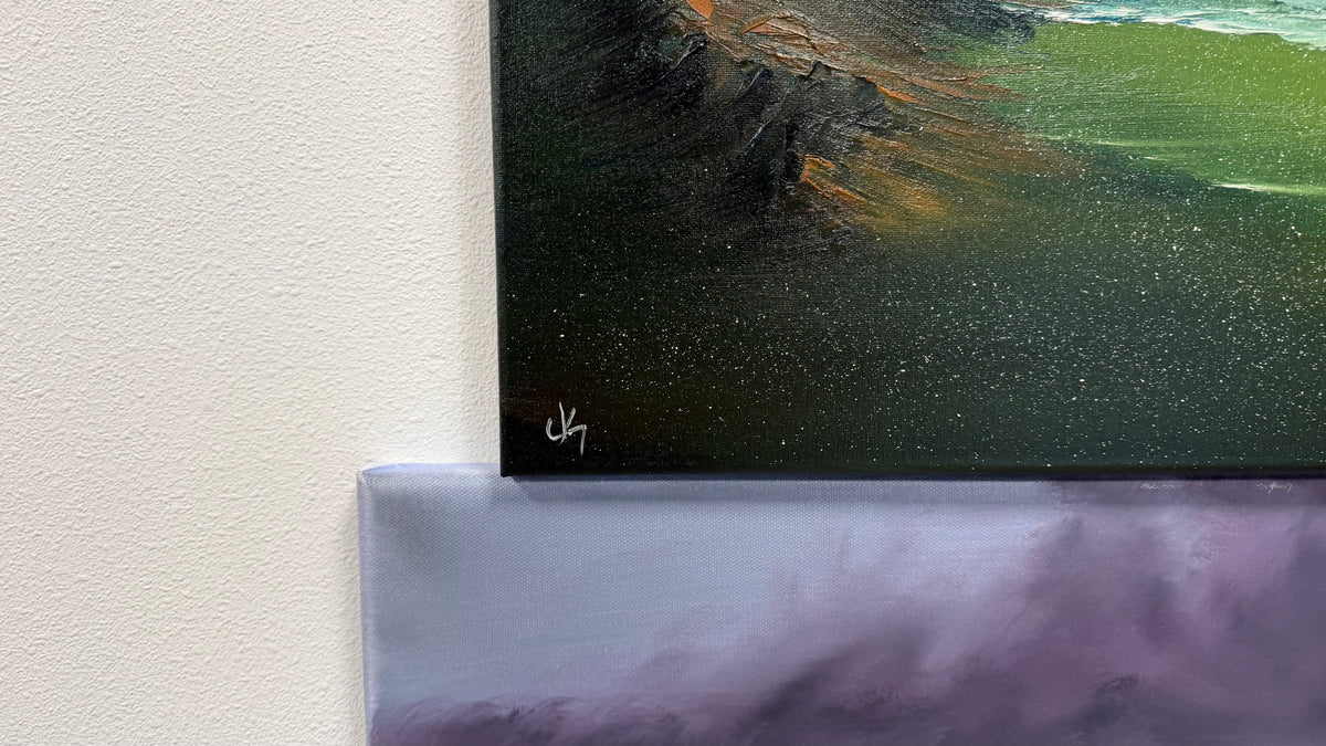 Painting #2633 - 18x24" Canvas - Sunset Seascape painted 10-2-26