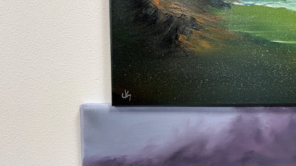 Painting #2633 - 18x24" Canvas - Sunset Seascape painted 10-2-26