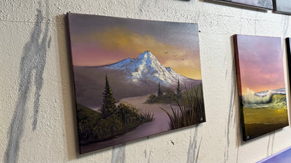 Painting #2359 - 16x20" Canvas - Sunset Landscape painted 3-27-26