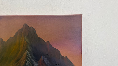 Painting #2582 - 16x20" Canvas - Mountain Landscape by Josh and Dani painted 9-5-26