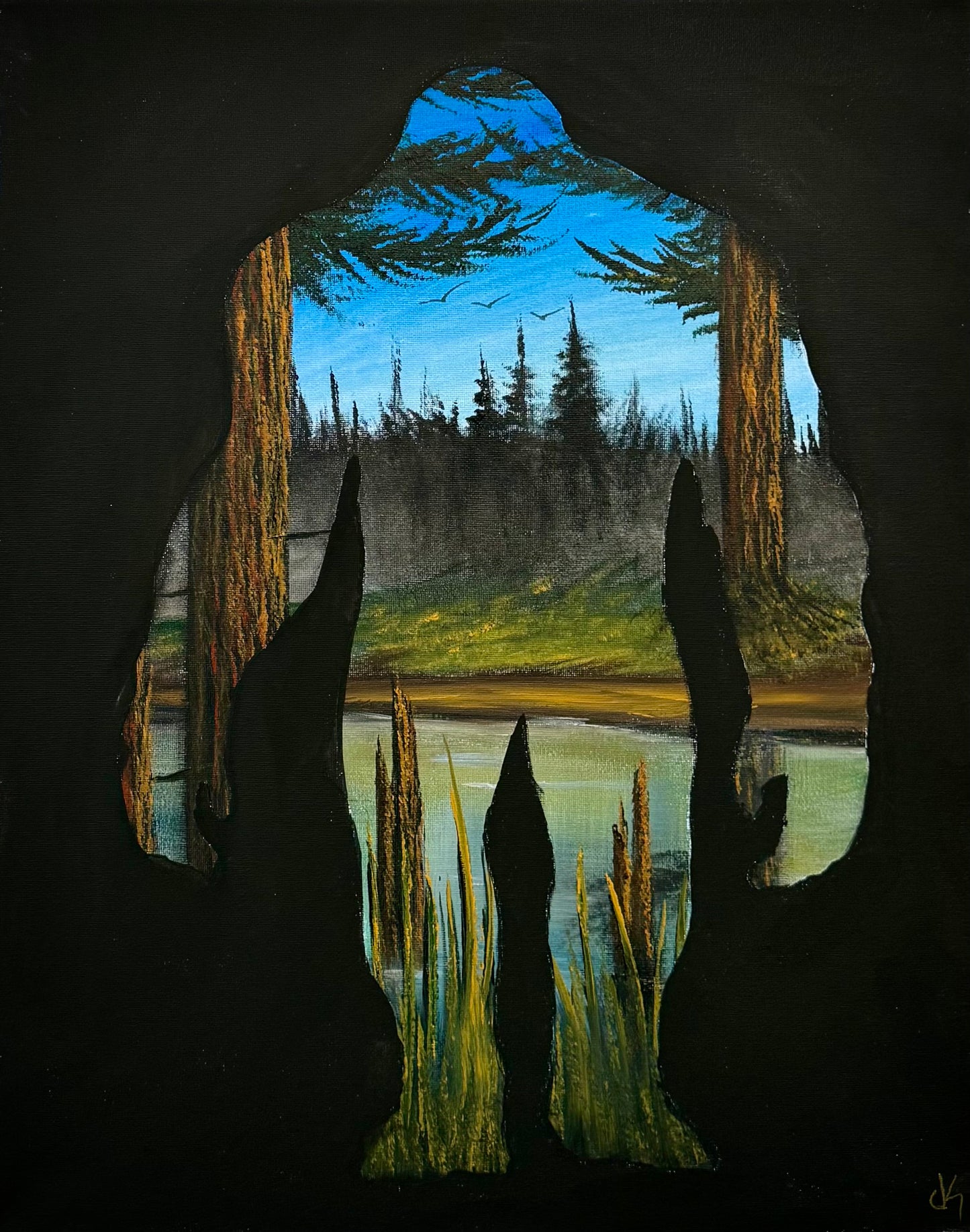 Painting #2381 - Bigfoot Landscape painted 4-10-26