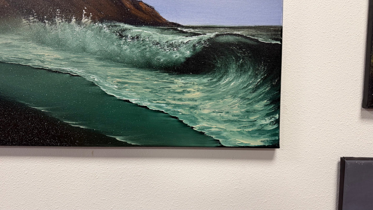 Painting #2664 - 18x24" Canvas - West Coast Seascape painted 10-26-26