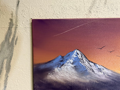 Painting #2191 - 16x20" Canvas - Trillium Lake Reflection painted 12-15-25