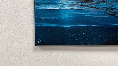 Painting #2566 - 18x24" Canvas - Tropical Seascape painted 8-24-26
