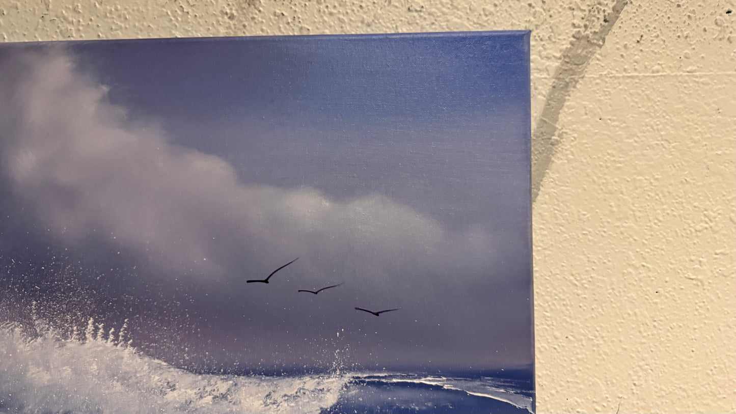 Painting #2207 - 16x20" Canvas - Seascape painted 12-28-25