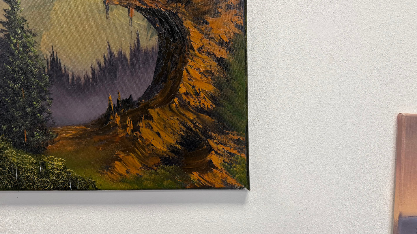 Painting #2562 - 16x20" Canvas - Acrylic and Oil Landscape with Josh and Dani painted 8-23-26