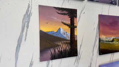Painting #2357 - 16x20" Canvas - Mountain River Landscape painted 3-26-26