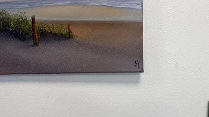 Painting #2576 - 16x20" Canvas - Sunset Seascape painted 8-31-26