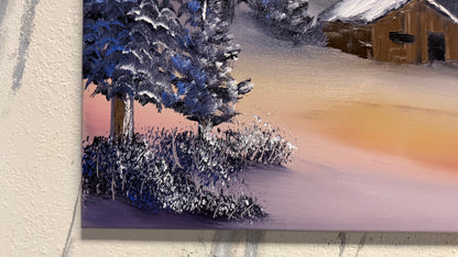 Painting #2134 - 18x24" Canvas - Mountain Landscape painted 11-6-25