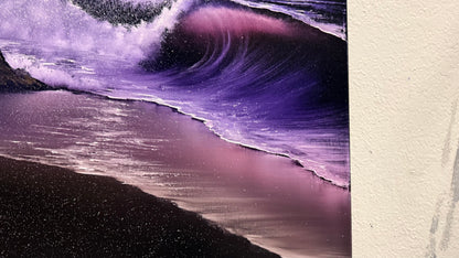 Painting #2147 - 20x24" Canvas - Crashing Wave Seascape painted 11-15-25