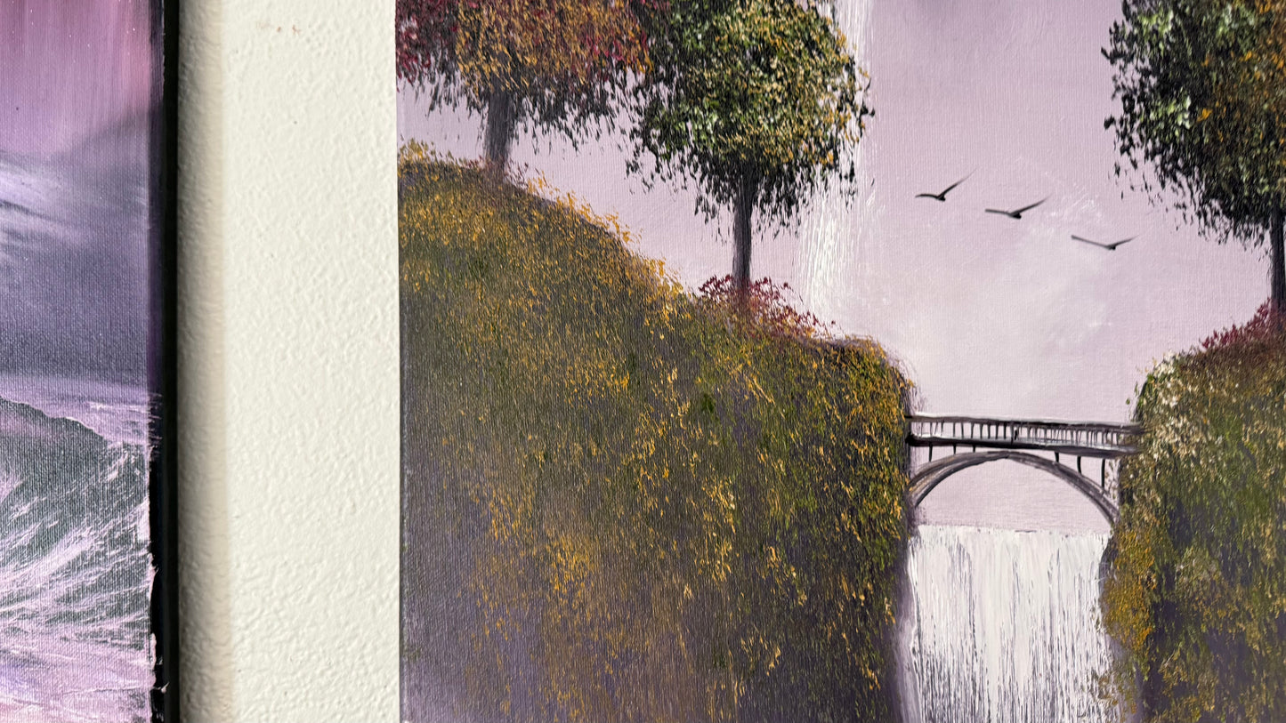 Painting #2374 - 16x20" Canvas - Multnomah Falls painted 4-5-26
