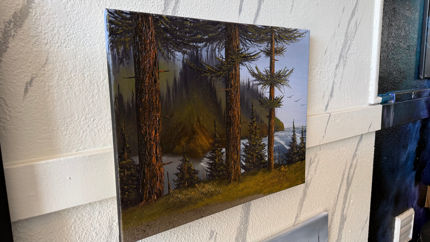 Painting #2410 - 16x20" Canvas - Lighthouse Keeper's Trail painted 4-25-26