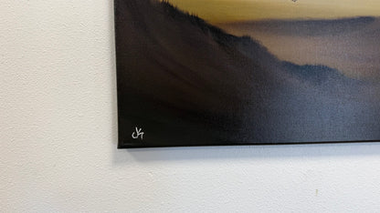 Painting #2635 - 16x20" Canvas - Sunset Desert Landscape painted 10-3-26