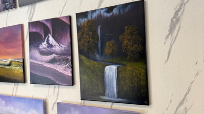 Painting #2341 - 18x24" Canvas - Orchard Falls painted 3-18-26