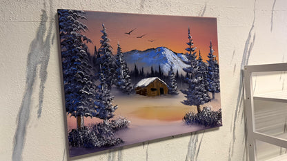 Painting #2134 - 18x24" Canvas - Mountain Landscape painted 11-6-25