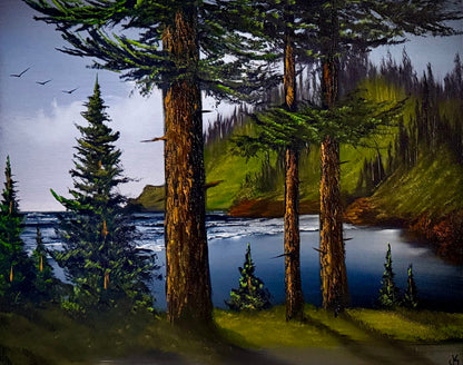 Painting #2455 - 16x20" Canvas - Lighthouse Keepers Trail painted 5-23-26
