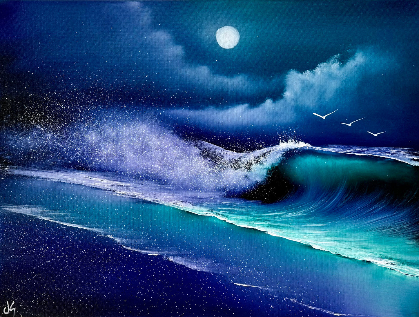 GROUP Painting Class - Night Time Black Canvas Scene with PaintWithJosh