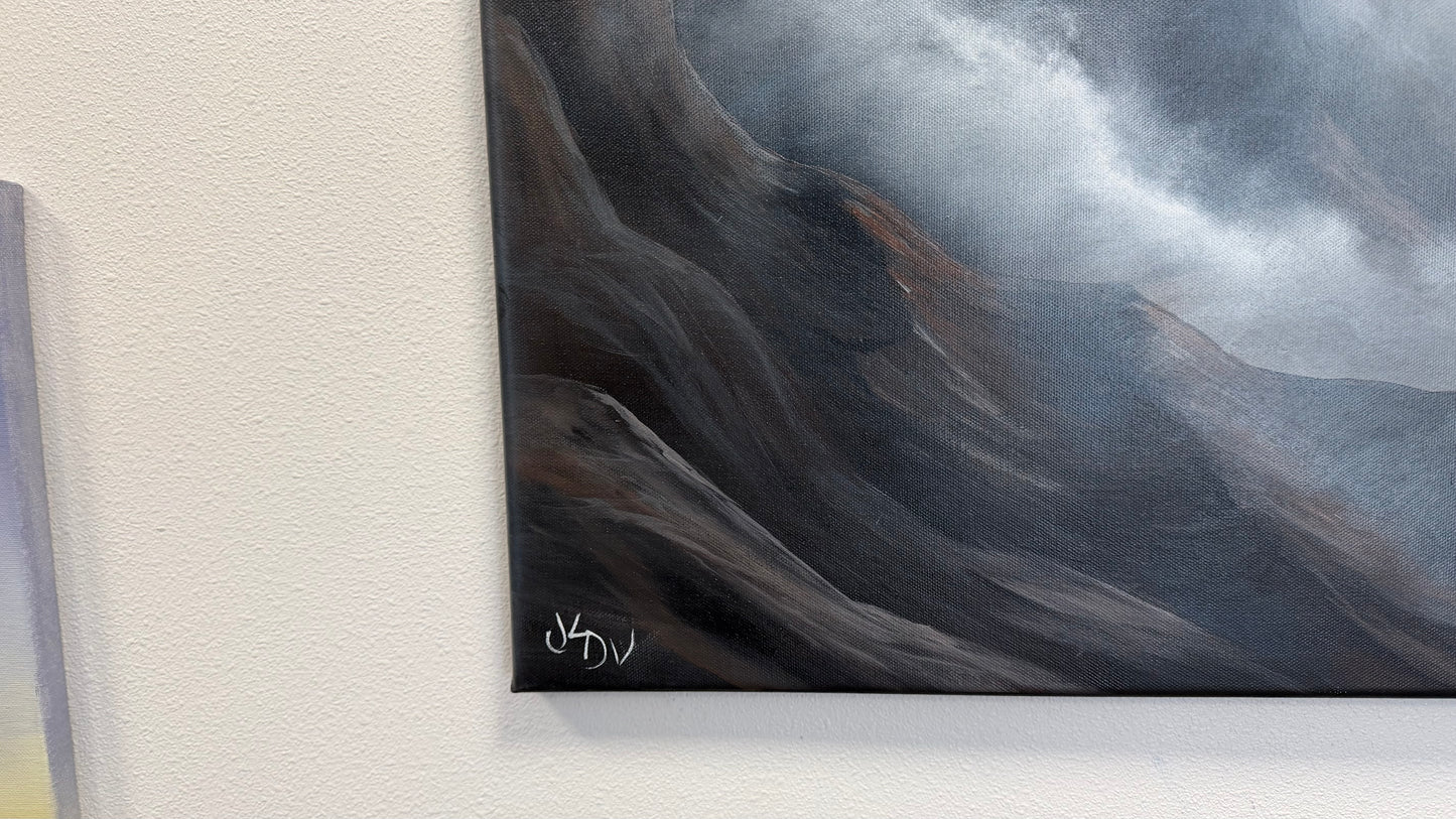 Painting #2572 - 22x28" Canvas - Josh and Dani Mountain Landscape painted on 8-29-26