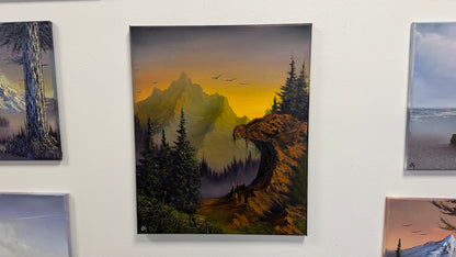 Painting #2562 - 16x20" Canvas - Acrylic and Oil Landscape with Josh and Dani painted 8-23-26
