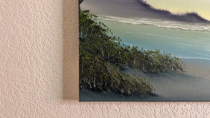 Painting #2515 - 16x20" Canvas - Sunset Seascape painted 7-13-26