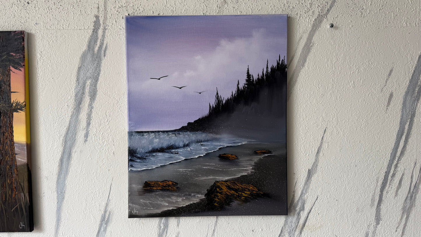 Painting #2465 - 16x20" Canvas - Oregon Coast painted 5-29-26