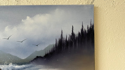 Painting #2150 - 16x20" Canvas - Oregon Coast Seascape Painted 11-17-25