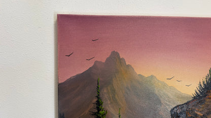 Painting #2561 - 16x20" Canvas - Acrylic and Oil Landscape with Josh and Dani painted 8-23-26