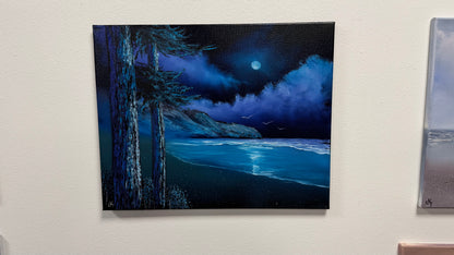 Painting #2524 - 16x20" Canvas - Coastal Seascape painted 7-23-26