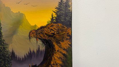 Painting #2562 - 16x20" Canvas - Acrylic and Oil Landscape with Josh and Dani painted 8-23-26