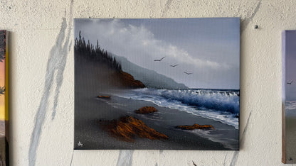 Painting #2461 - 16x20" Canvas - Oregon Coast painted 5-27-26