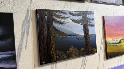 Painting #2323 - 18x24" Canvas - Oregon Coast Seascape With Ponderosa Pines painted 3-7-26