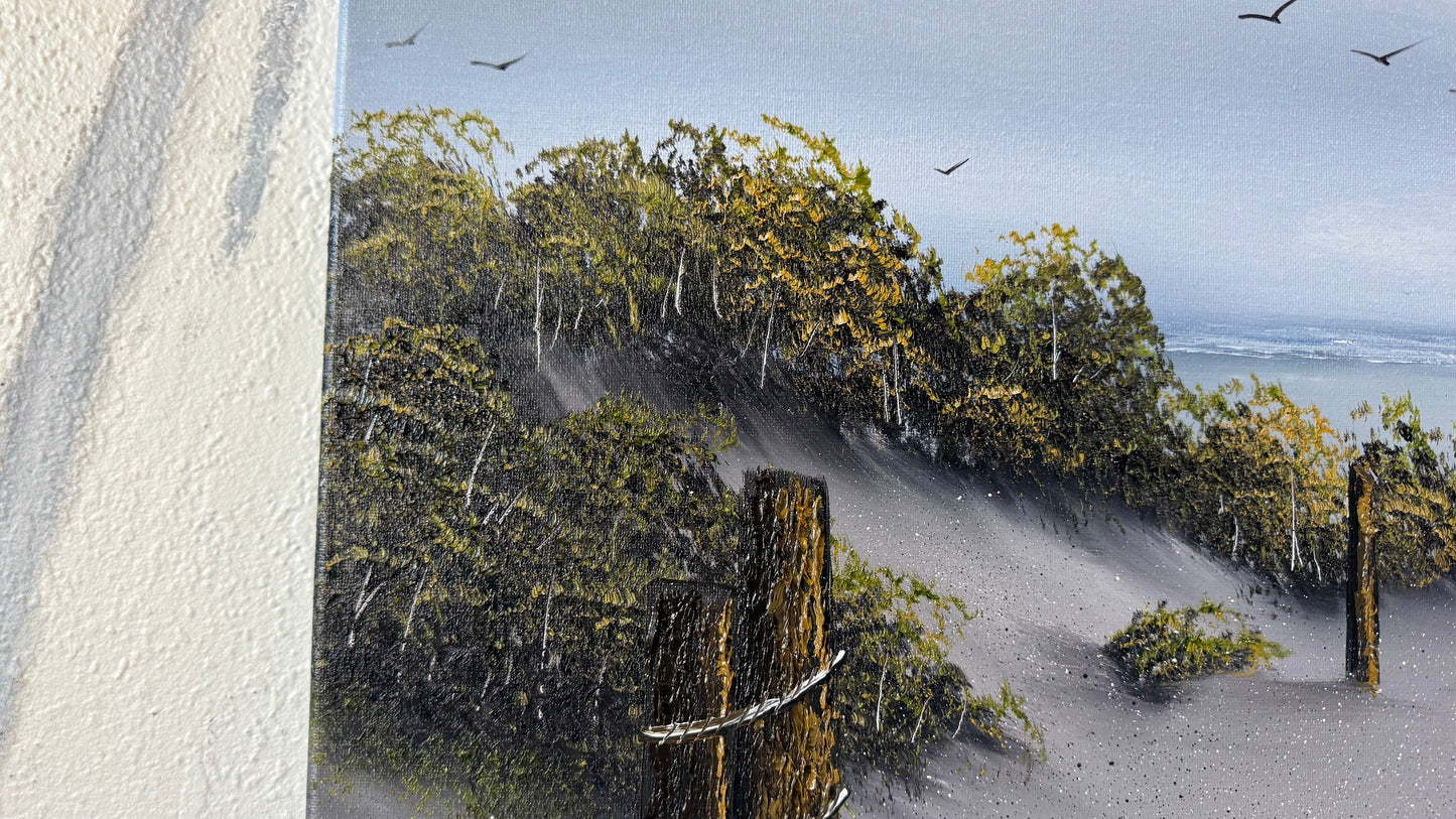 Painting #2435 - 20x24" Canvas - East Coast Seascape painted 5-11-26