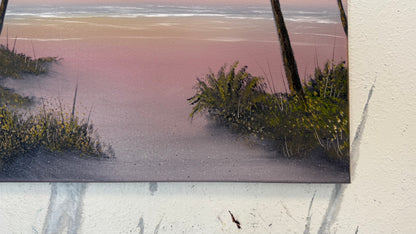 Painting #2241 - 16x20" Canvas - Sunset Seascape painted 1-17-26